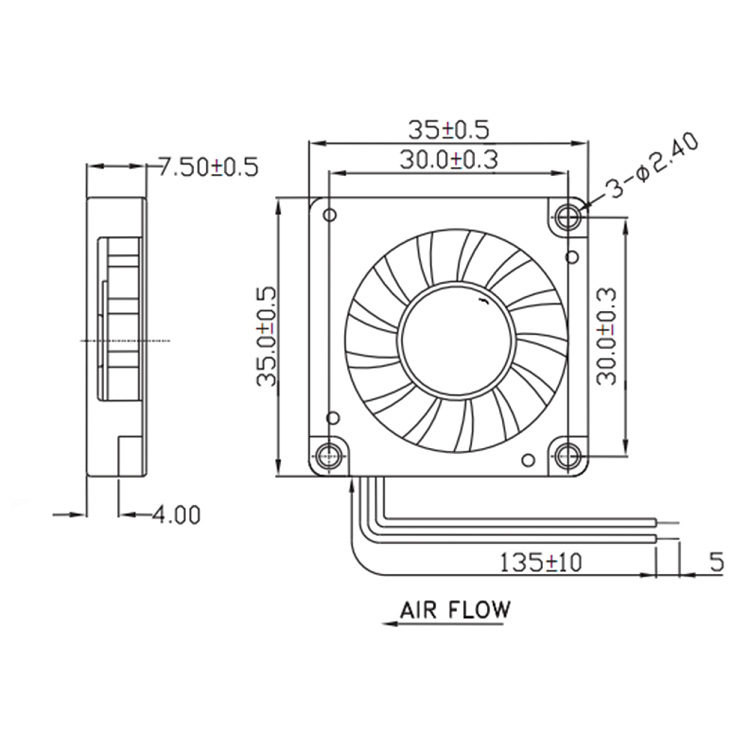 used 1PC For Mini Laptop Chip Cooling fan 2pin GB0535ACB1-8 5V 3.5CM 35x35x7mm - KOEED