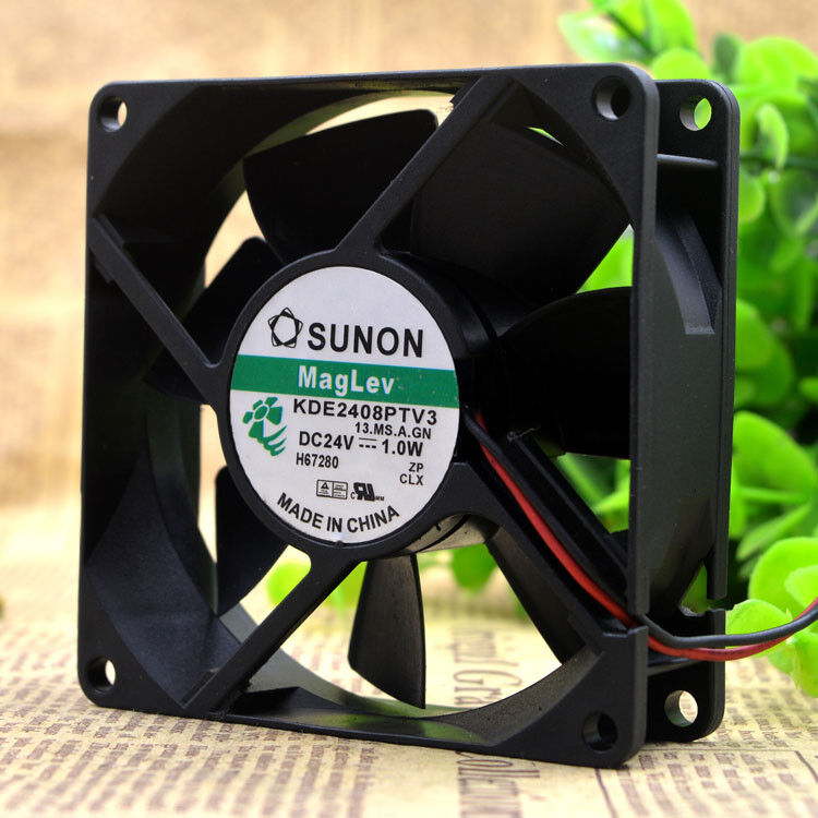 new 1PC SUNON KDE2408PTV3 8CM 8025 24V 1.0W 2-wire Inverter Cooling Fan - SUNON