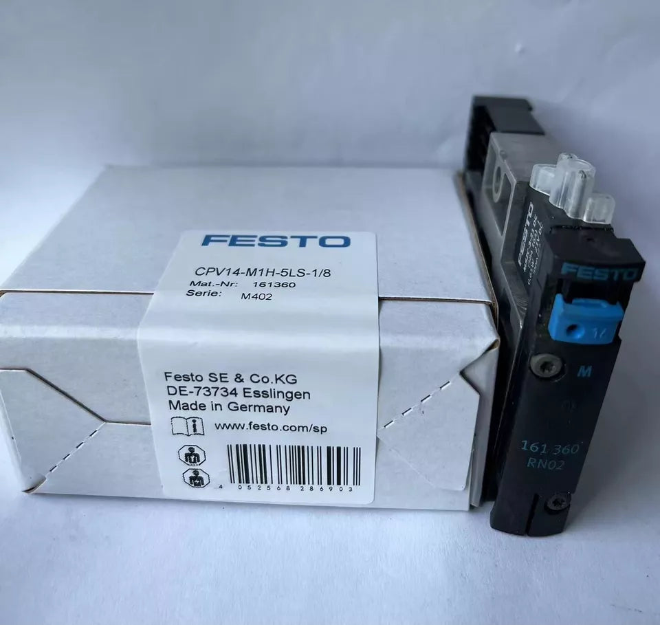 Festo CPV14-M1H-5LS-1/8 161360 Solenoid Valve One - High-Performance PLC-Ready Solenoid Valve with 1/8 BSP Male to BSP Female Port - FESTO