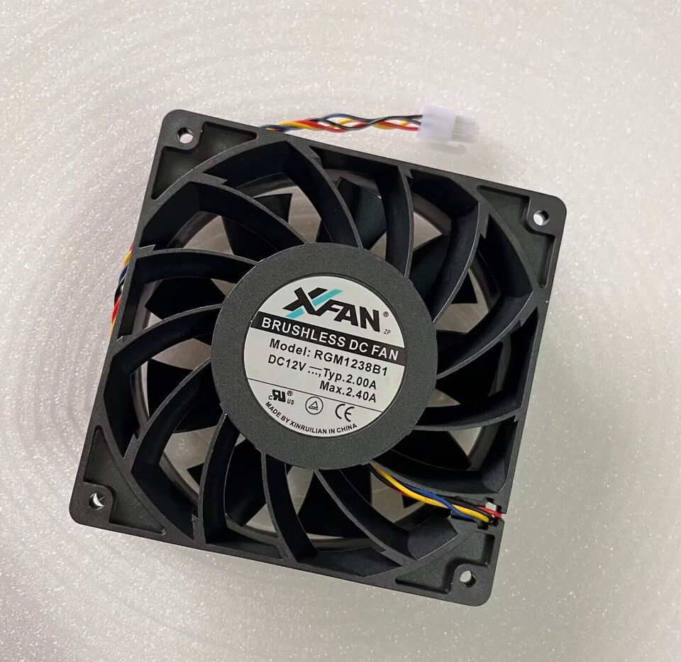 new 1Pcs RGM1238B1 12CM 12038 12V 2A double ball 4-wire pressurized fan - KOEED