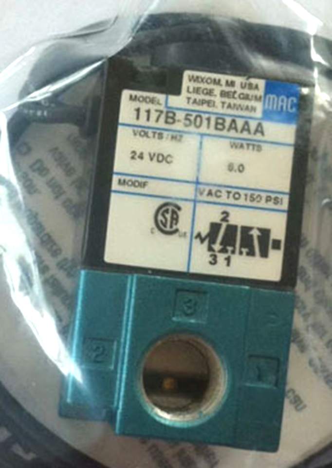new MAC 117B-501BAAA Solenoid Valve 24VDC - MAC