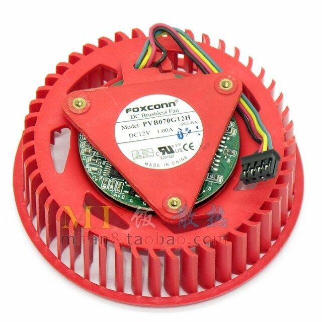 new 1PC For Turbo Graphics Fan Smart Temperature Control Speed PVB070G12H 1.00A - BRAND NAME