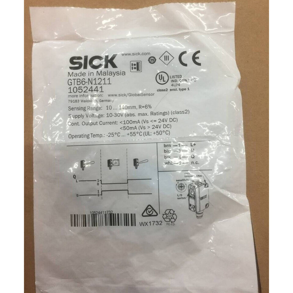 new SICK GTB6-N1211 Photoelectric Sensor One GTB6N1211 - SICK