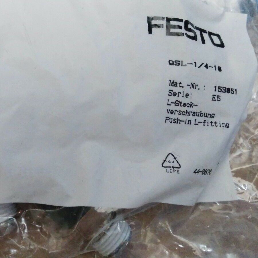 FESTO QSL-1/4-10 Connector - FESTO