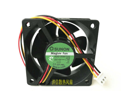 New 1PC SUNON 6025 KDE1206PTV2 12V 1.1W 3-wire silent cooling fan - SUNON