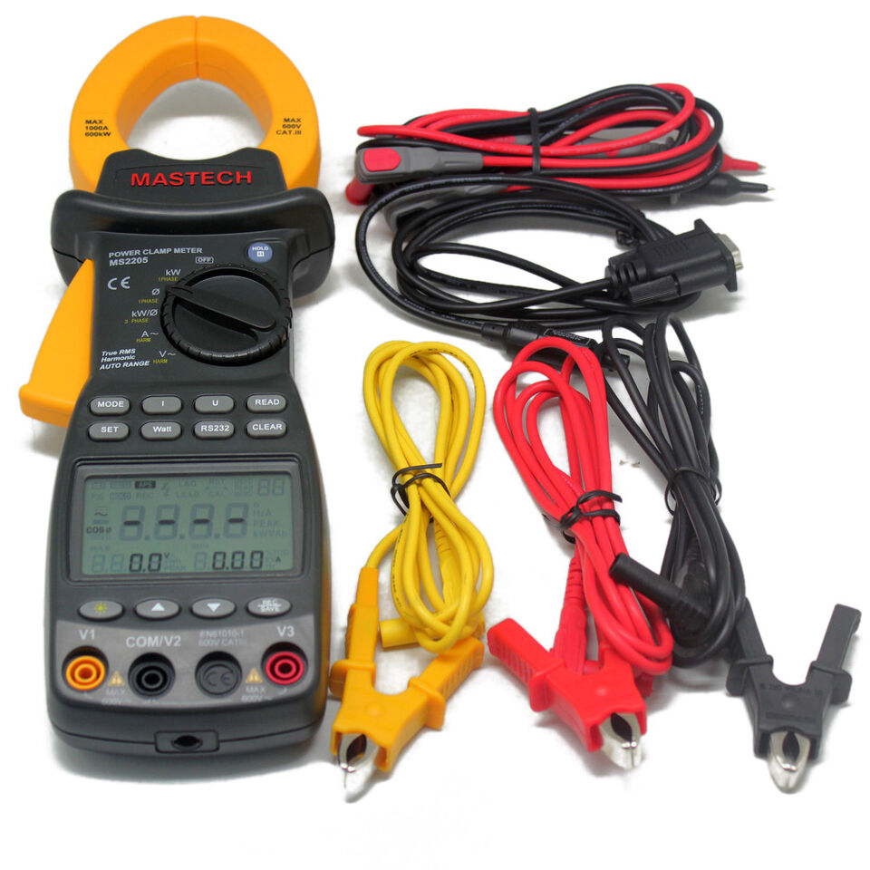 new 1PCS  MASTECH MS2205 3 phase Power Clamp Meter Harmonic Tester