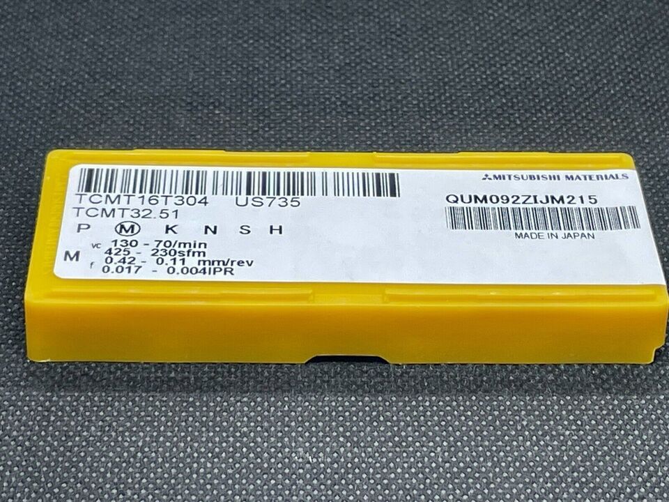 new 10pcs/box Mitsubishi TCMT16T304 US735 TCMT32.51 Carbide Inserts - MITSUBISHI