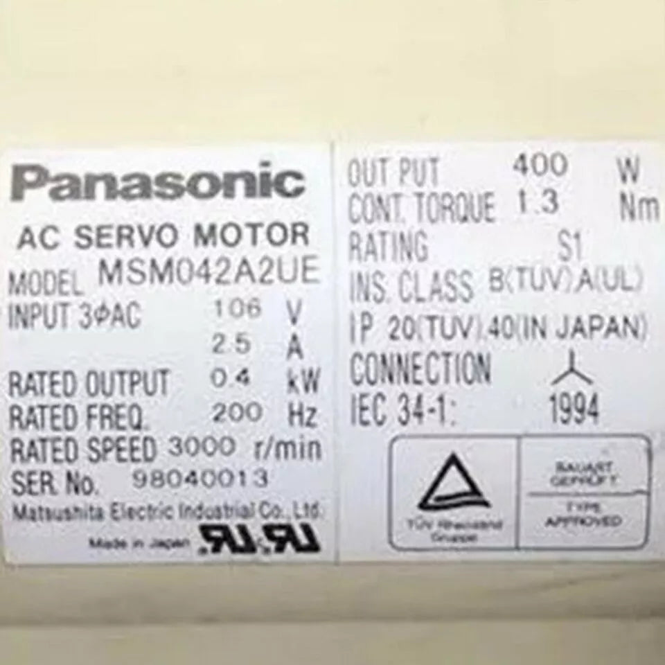 New Panasonic MSM042A2UE Servo Motor 1PC - Latest Model with High Precision Control - PANASONIC