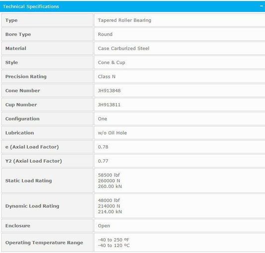 new 1PC NTN JH913848/JH913811 Tapered Roller Bearing 70x150x25.4mm. - NTN