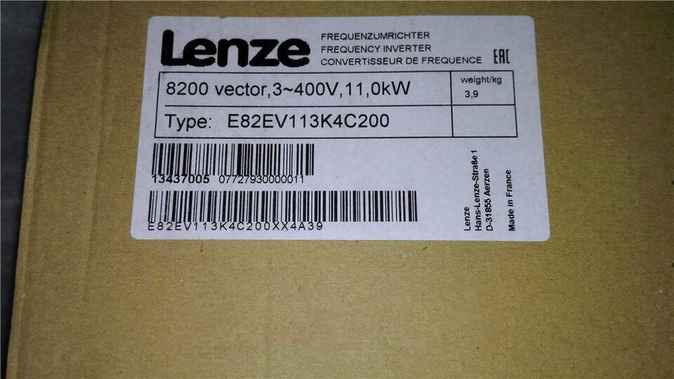 new 1PC  LENZE E82EV113K4C200 Inverter E82EV113K-4C200 ping