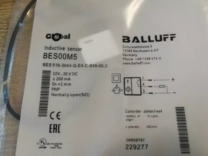 new 1PC BALLUFF BES 516-3044-G-E4-C-S49-00,3 Proximity Switch Sensor - BALLUFF