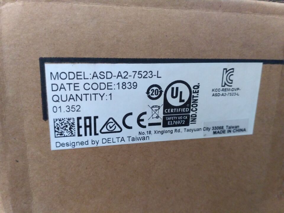 new 1PC Delta ASD-A2-7523-L Servo Driver ASDA27523L - DELTA