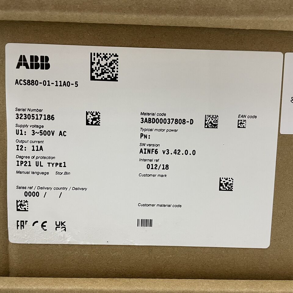 new 1PC ABB ACS880-01-11A0-5 AC380-500V 5.5KW Inverter ping - ABB