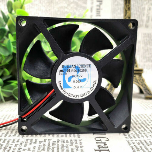 new 1 pcs RUILIAN RDL8025S 8025 12V 0.08A 8CM chassis power supply mute cooling fan