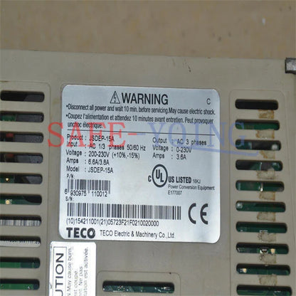 used 1PCS TECO servo drive JSDEP-15A Tested - TECO [1]