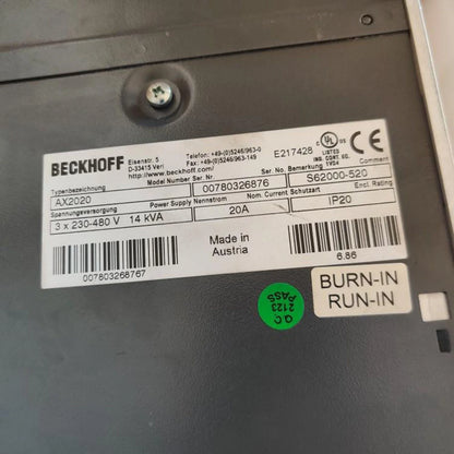 used 1Pcs BECKHOFF servo driver AX2020 S62000-520 - BECKHOFF [2]