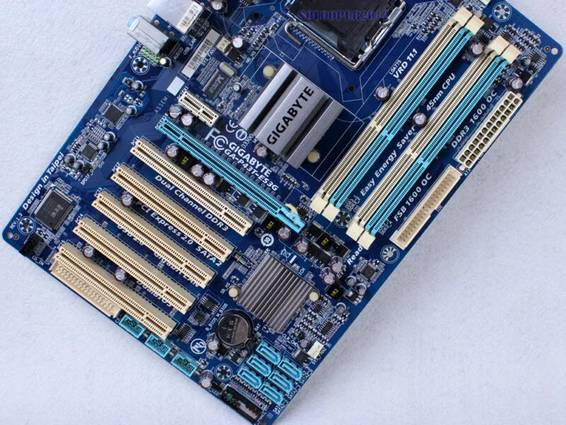 used Gigabyte GA-P43T-ES3G V1.3 Intel P43 Socket LGA 775 DDR3 Motherboard - GIGABYTE [1]