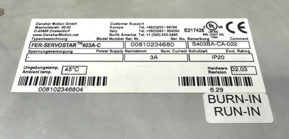 used Kollmorgen S403BA-CA-022 Servo Drive - KOLLMORGEN [2]