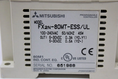used Mitsubishi FX2N-80MT-ESS/UL Controller - MITSUBISHI [2]
