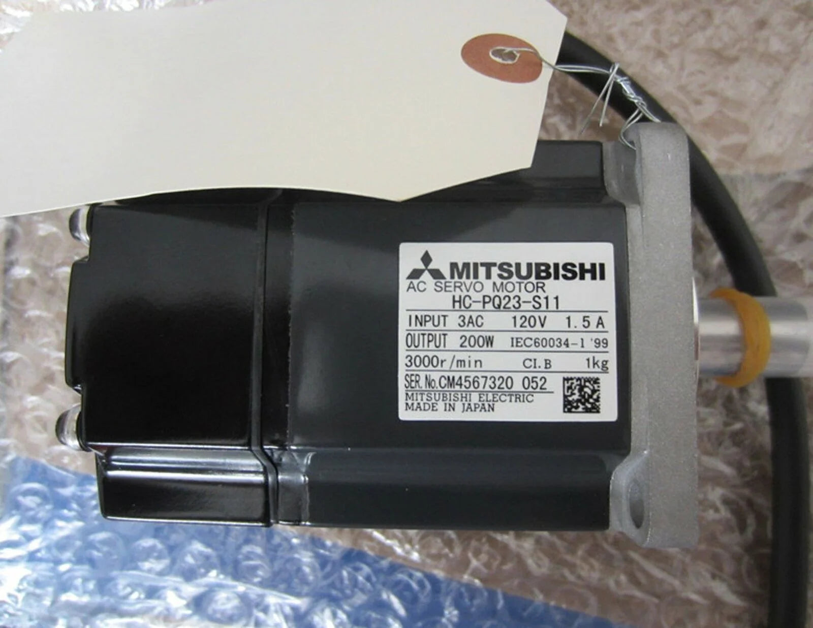 used Mitsubishi servo motor HC-PQ23-S11 tested in good condition - MITSUBISHI [1]