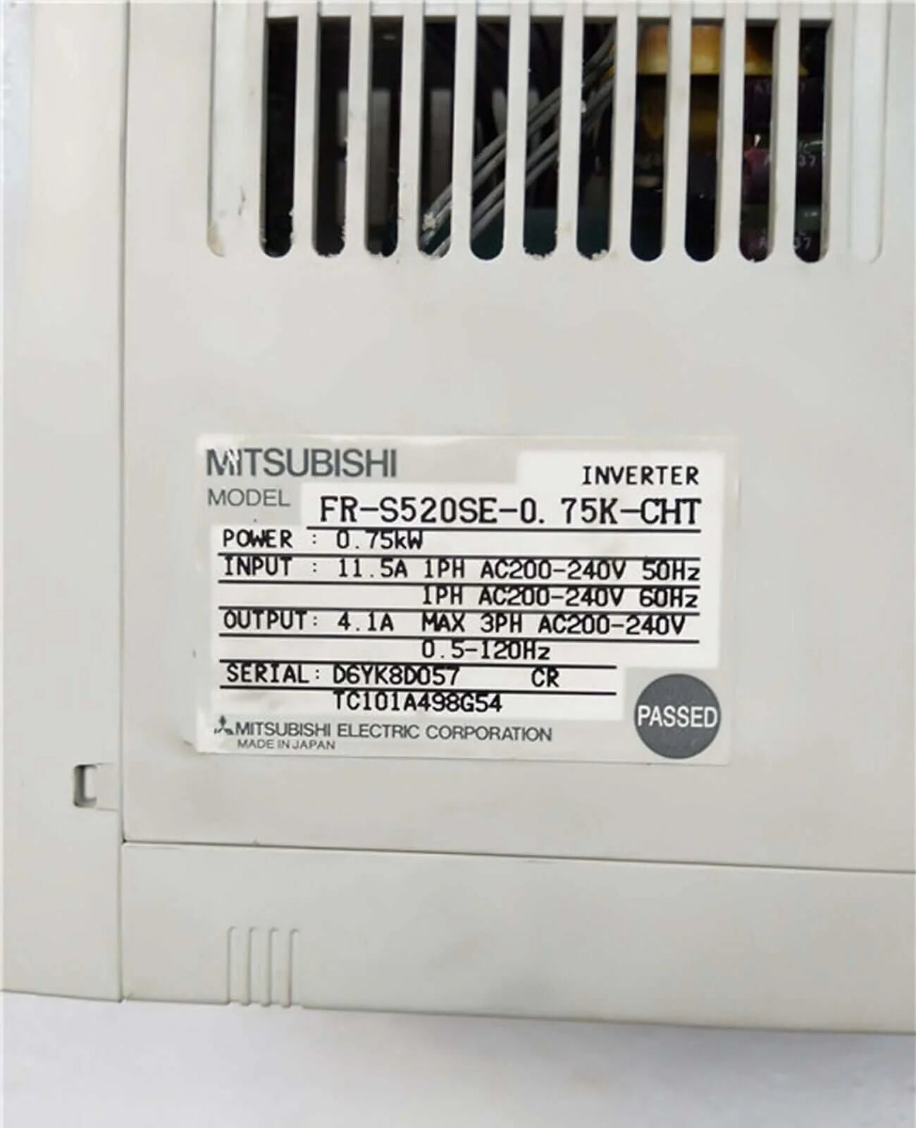 used ONE Mitsubishi inverter FR-S520SE-0.75K-CHT, good condition - MITSUBISHI [1]