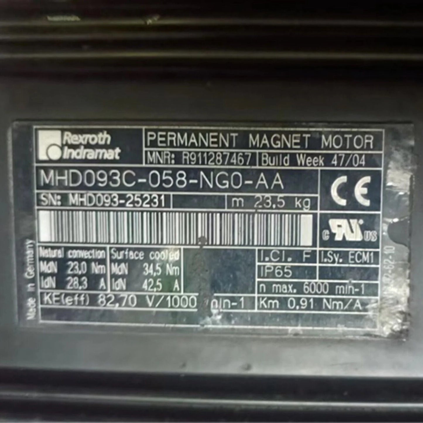 used ONE REXROTH Servo Motor MHD093C-058-NG0-AA fast Ship - REXROTH [1]