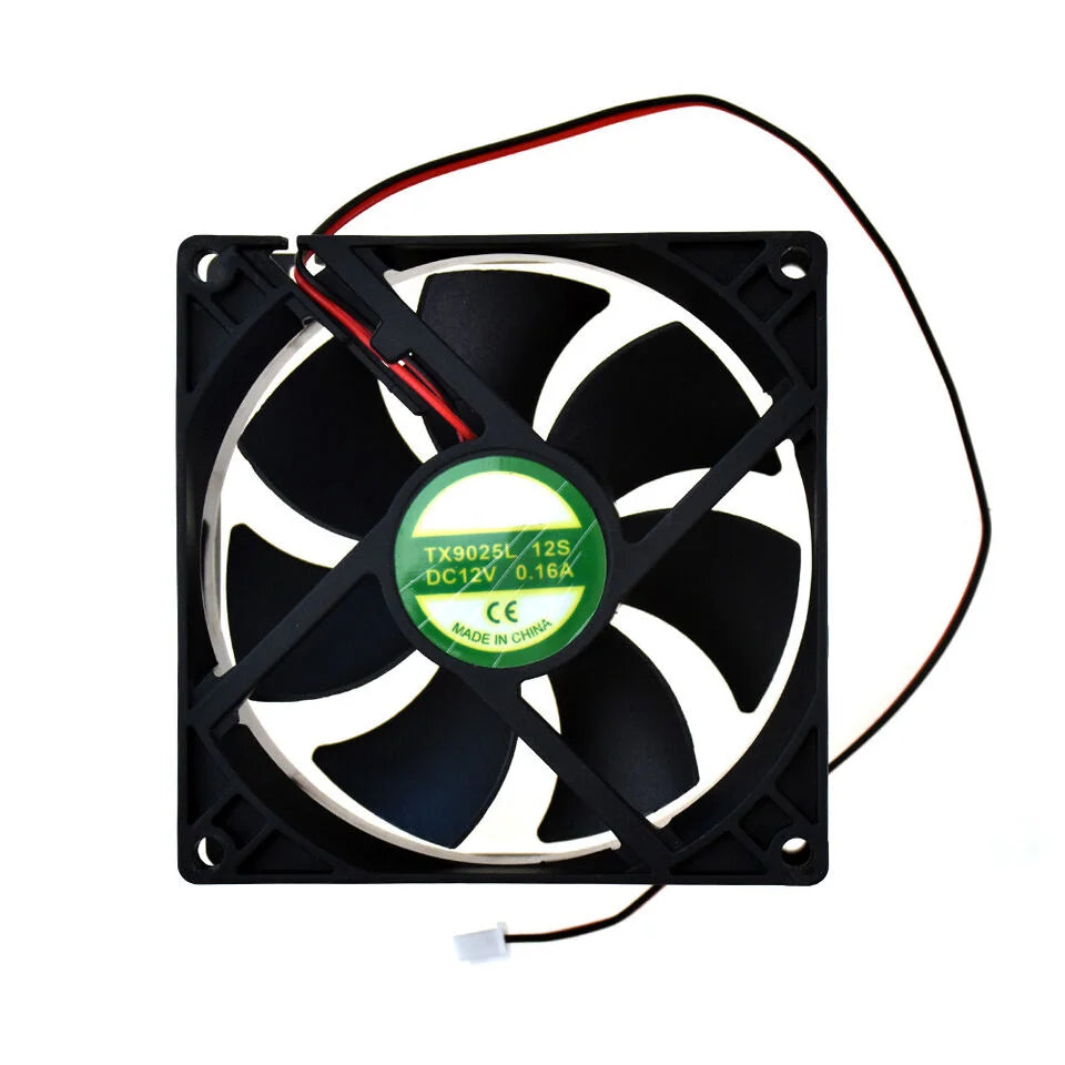 used Qty:1pc Cooling Fan 2Pin For Tianxuan TX9025L12S 90*90*25mm 12V 0.16A - KOEED [2]