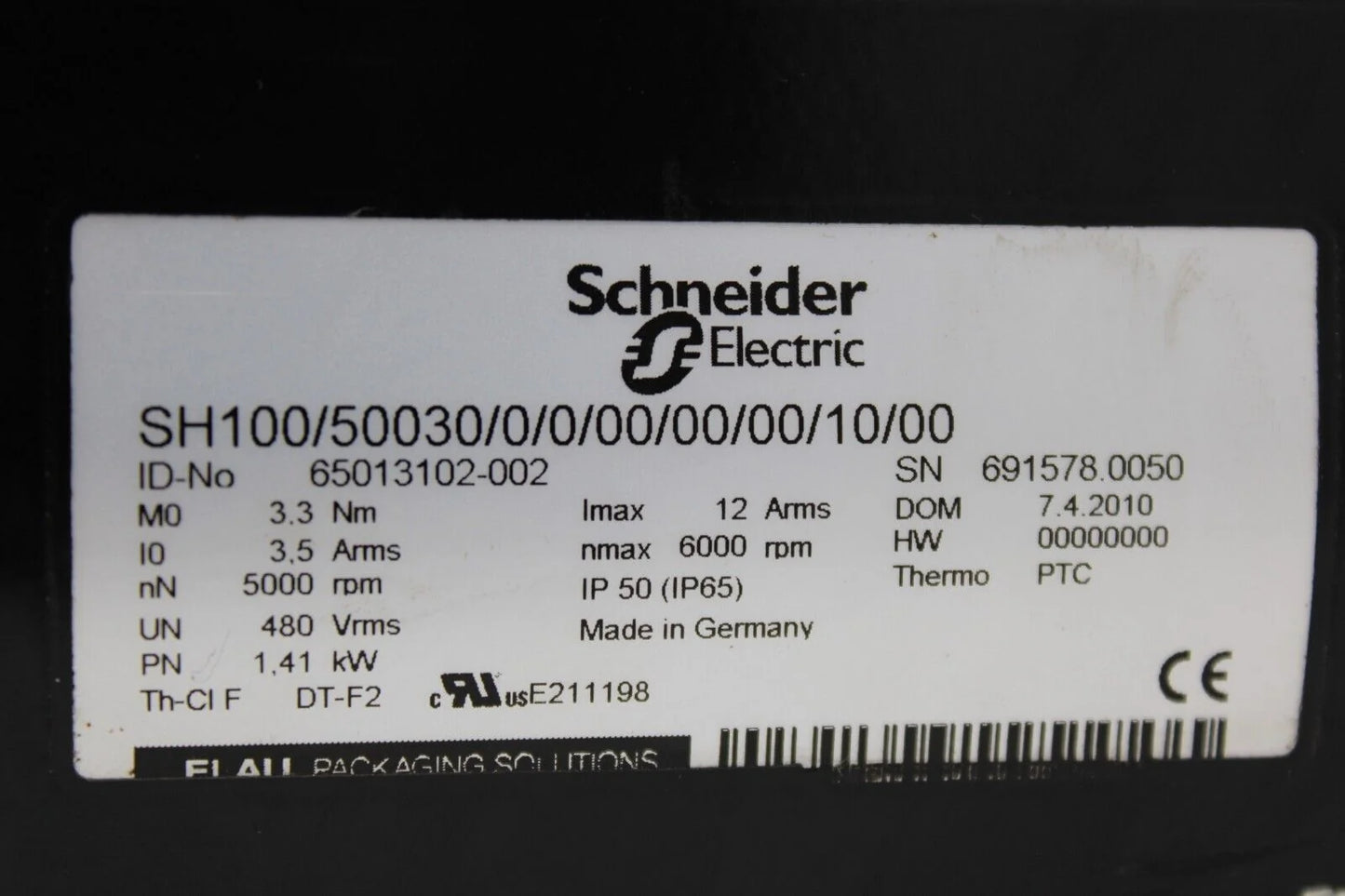 used Schneider SH100/50030/0/0/00/00/00/10/00 Motor - SCHNEIDER ELECTRIC [4]
