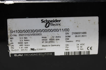 used Schneider SH100/50030/0/0/00/00/00/11/00 Motor - SCHNEIDER ELECTRIC [4]