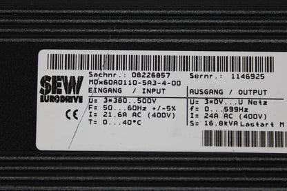 used Sew MDX60A0110-5A3-4-00 MDX61B0110-5A3-4-0T Inverter Drive - SEW [5]
