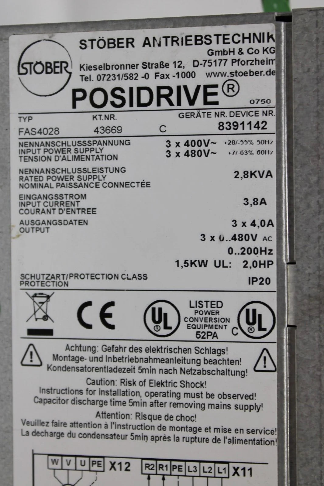 used Stober FAS4028 Posidrive - STOBER [2]