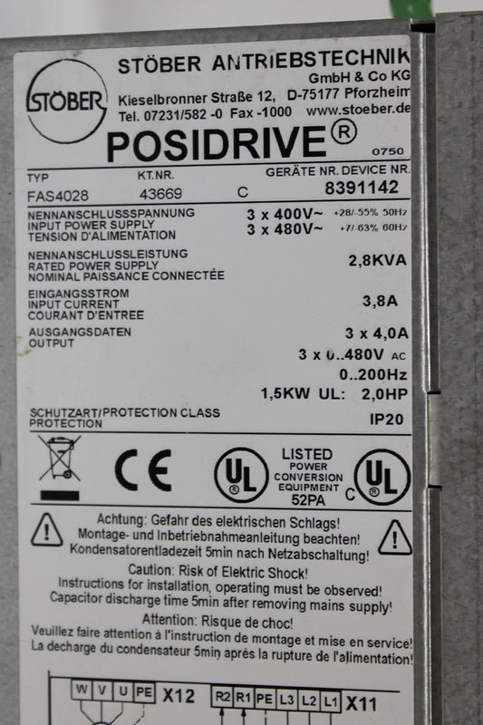 used Stober FAS4028 Posidrive - STOBER [2]