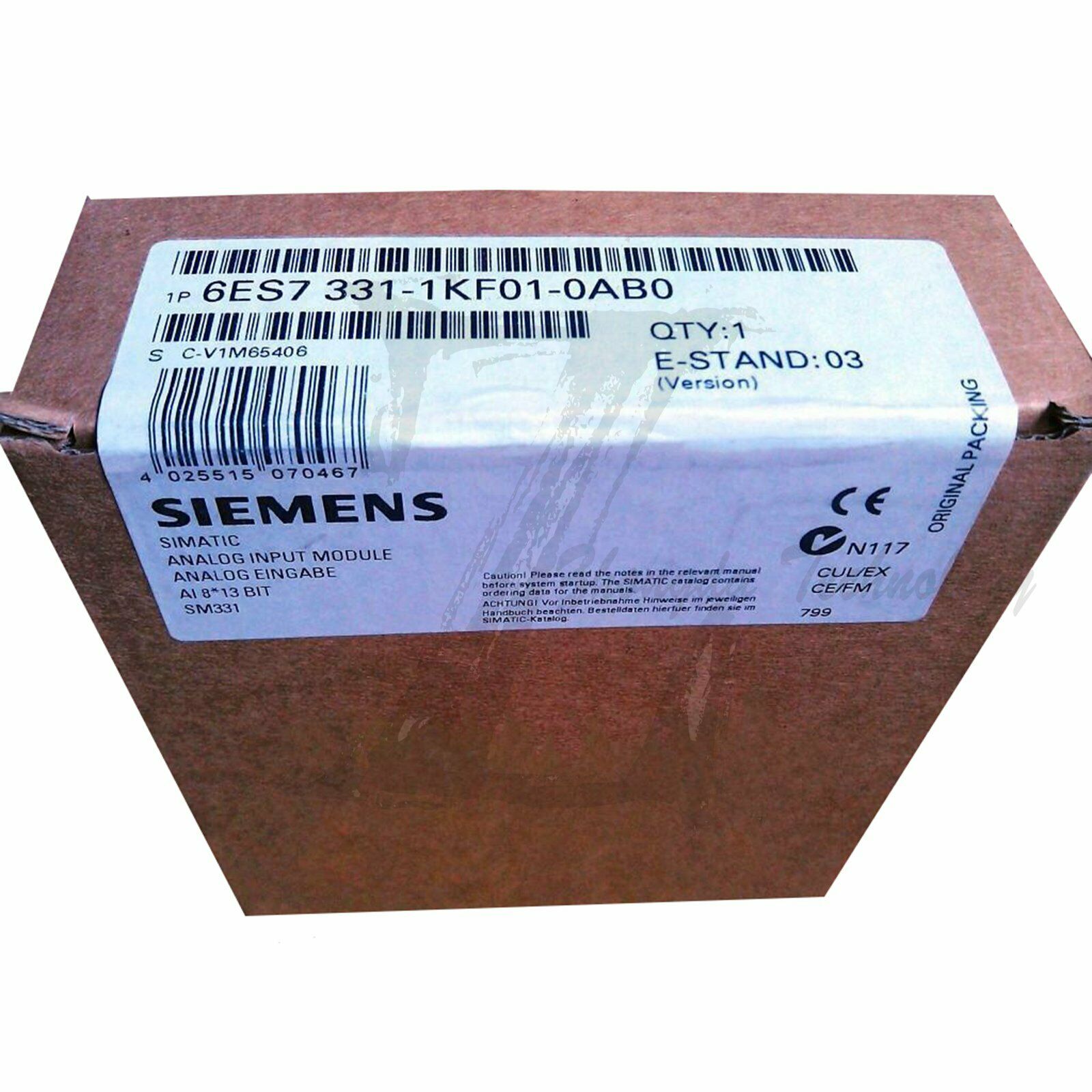 New Siemens analog input module 6ES7331-1KF01-0AB0
