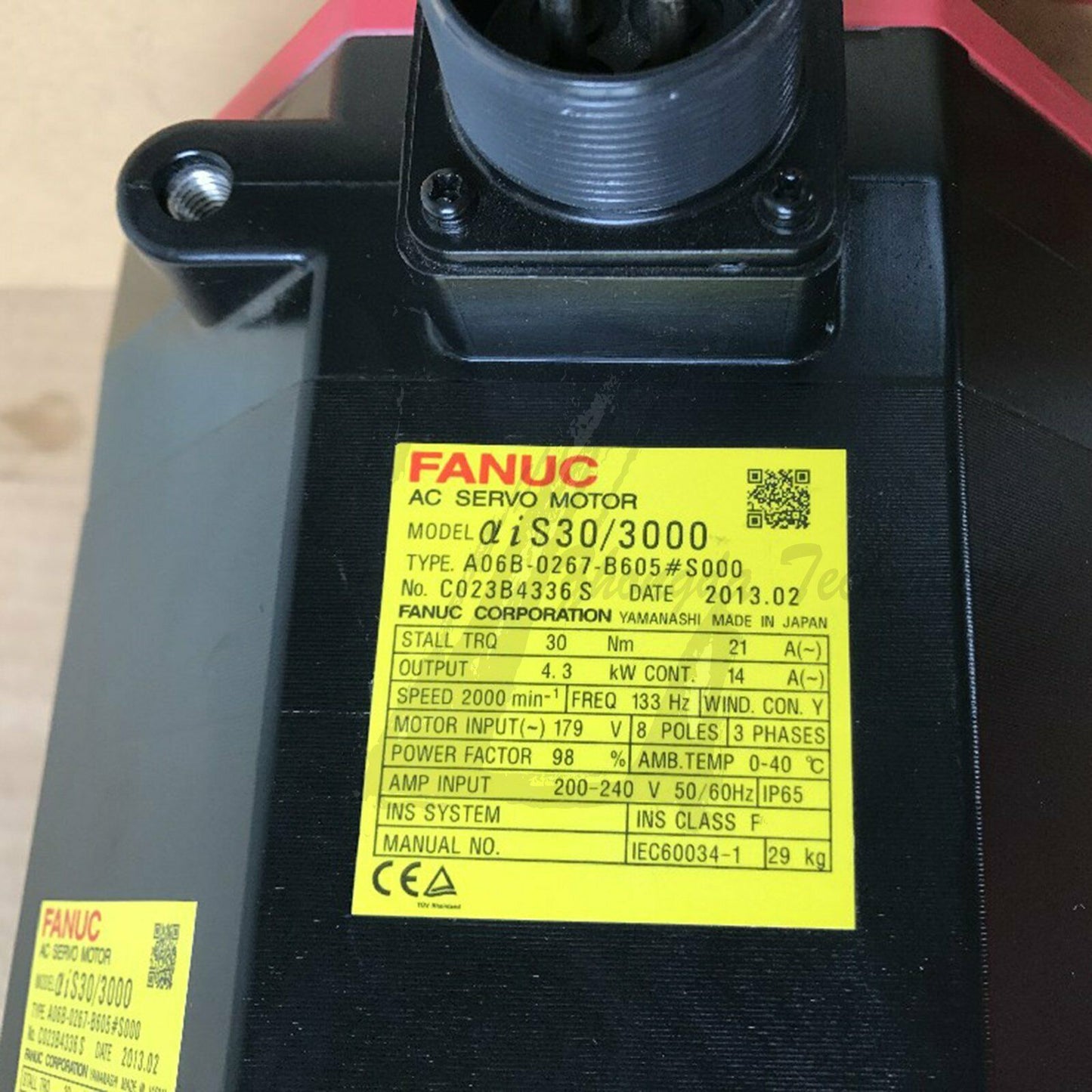 NEW AC SERVO MOTOR MDL AM30/3000i, TPR, 90v BRK, a64ia A06B-0267-B605 - FANUC