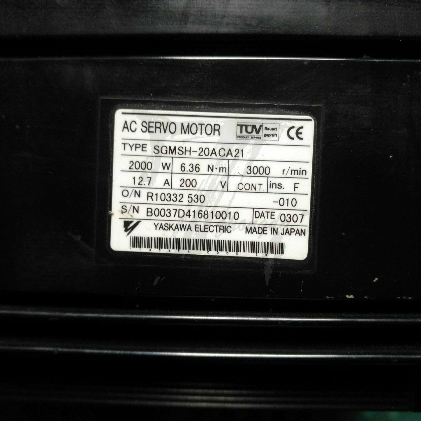 Used Yaskawa servo motor SGMSH-20ACA21 Tested In Good Condition - YASKAWA