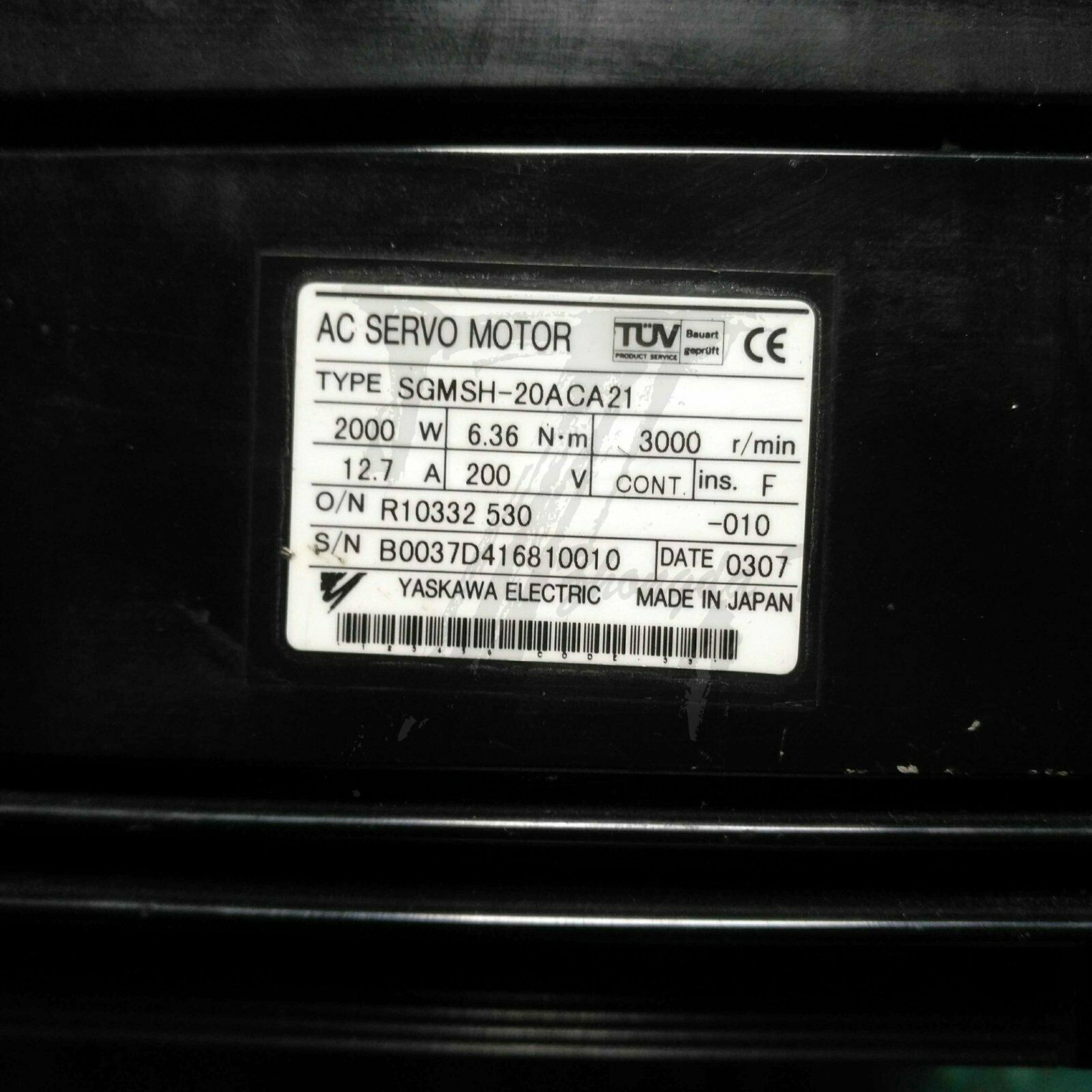 Used Yaskawa servo motor SGMSH-20ACA21 Tested In Good Condition - YASKAWA