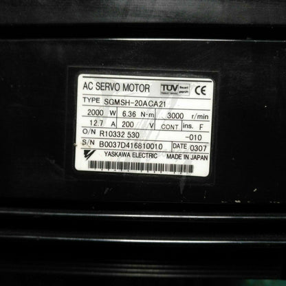 Used Yaskawa servo motor SGMSH-20ACA21 Tested In Good Condition - YASKAWA