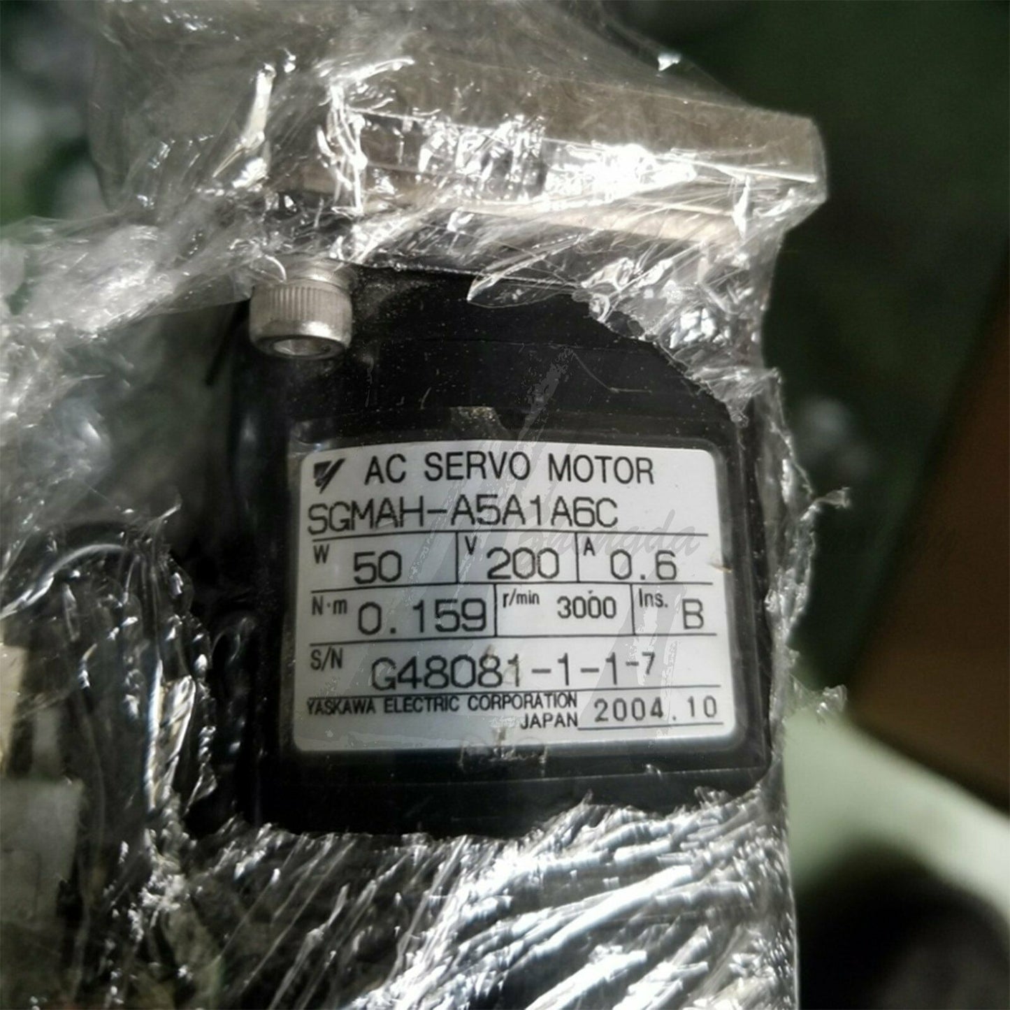 Used Yaskawa servo motor SGMAH-A5A1A6C Tested In Good Condition - YASKAWA
