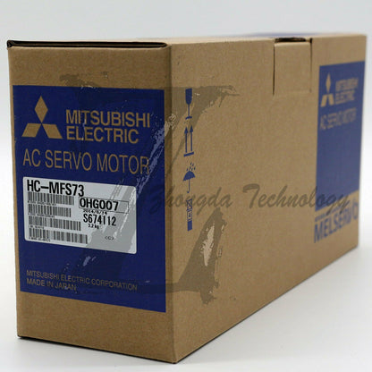 Mitsubishi Servo Motor 0.75 kW 200 V & 400 V 18 A 4500 rpm 2.4 Nm HC-MFS73 - MITSUBISHI