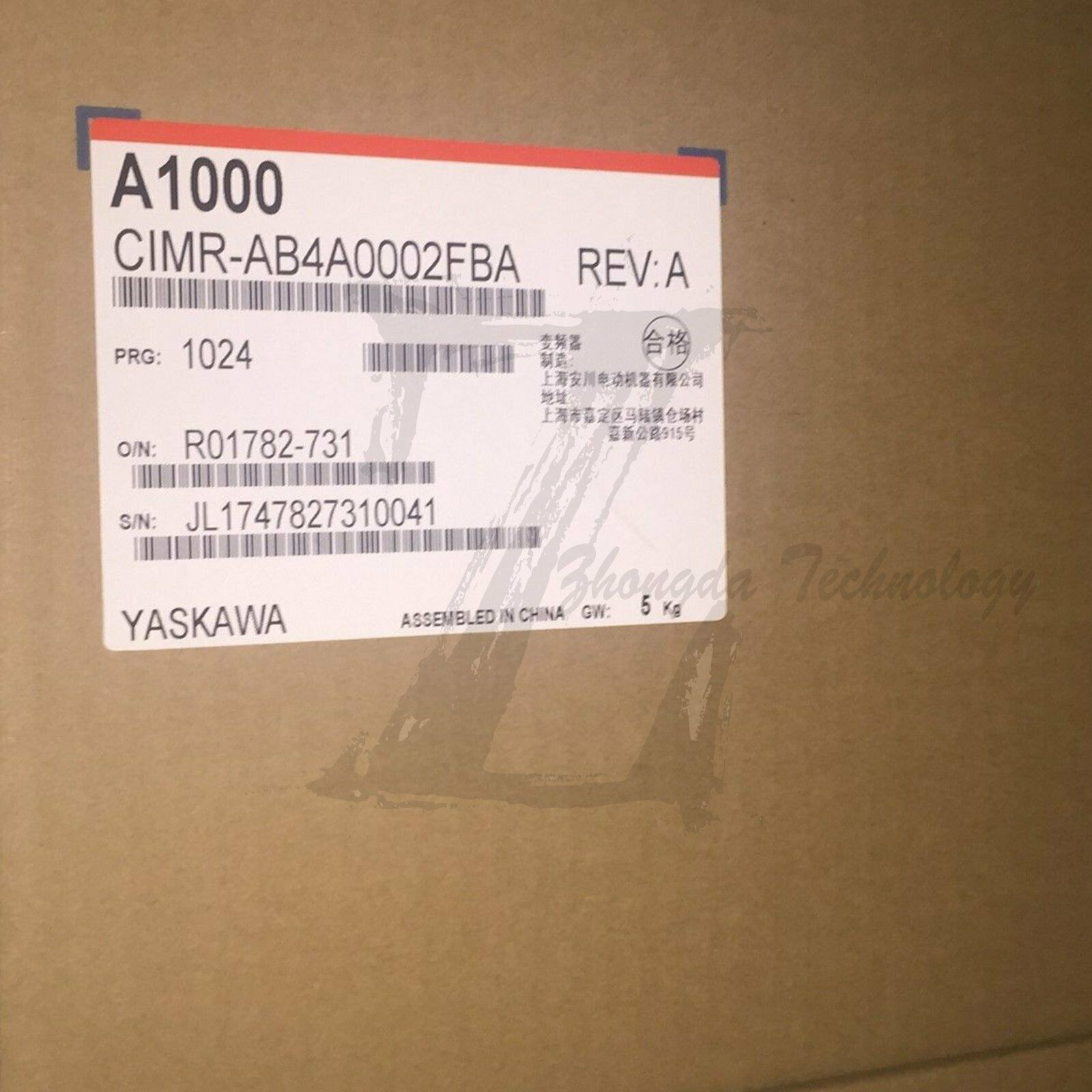 NEW Yaskawa Inverter A1000 Series CIMR-AB4A0002FBA 0.4KW