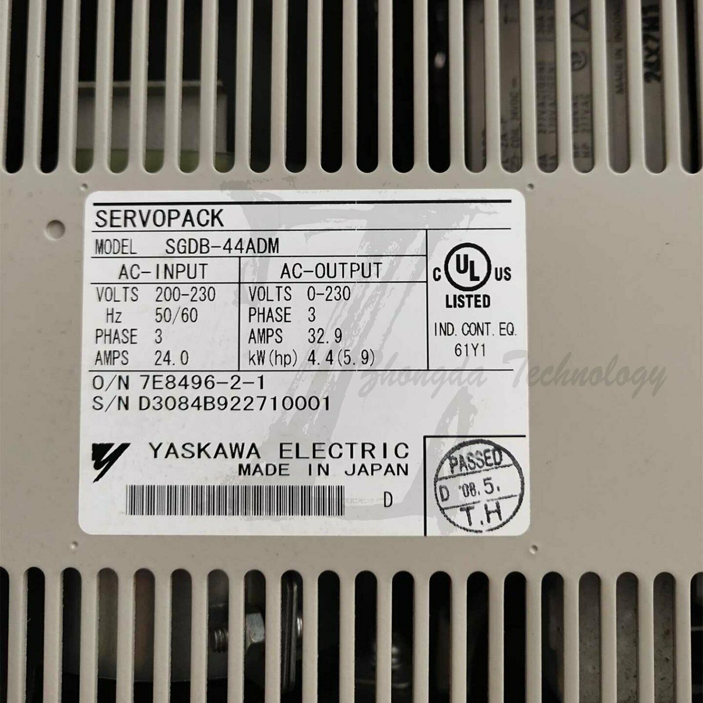 Used Yaskawa servo driver SGDB-44ADM Tested In Good Condition - YASKAWA