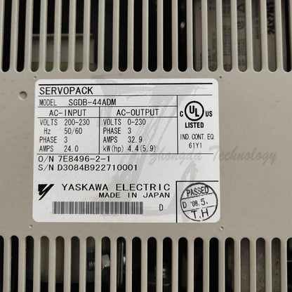 Used Yaskawa servo driver SGDB-44ADM Tested In Good Condition - YASKAWA