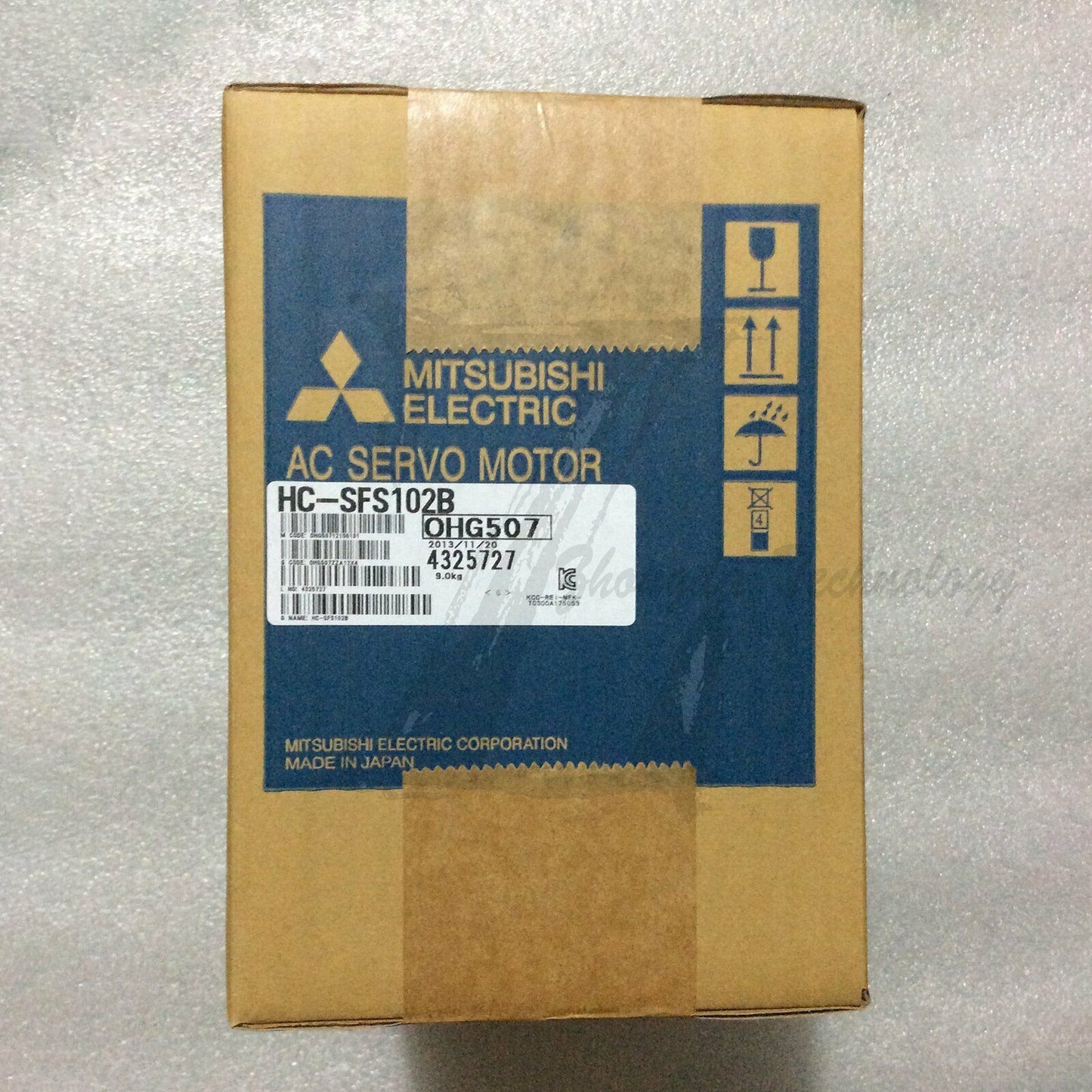 Mitsubishi Servo Motor 1 kW 200 V & 400 V 18 A 3000 rpm 4.78 Nm HC-SFS102B - MITSUBISHI