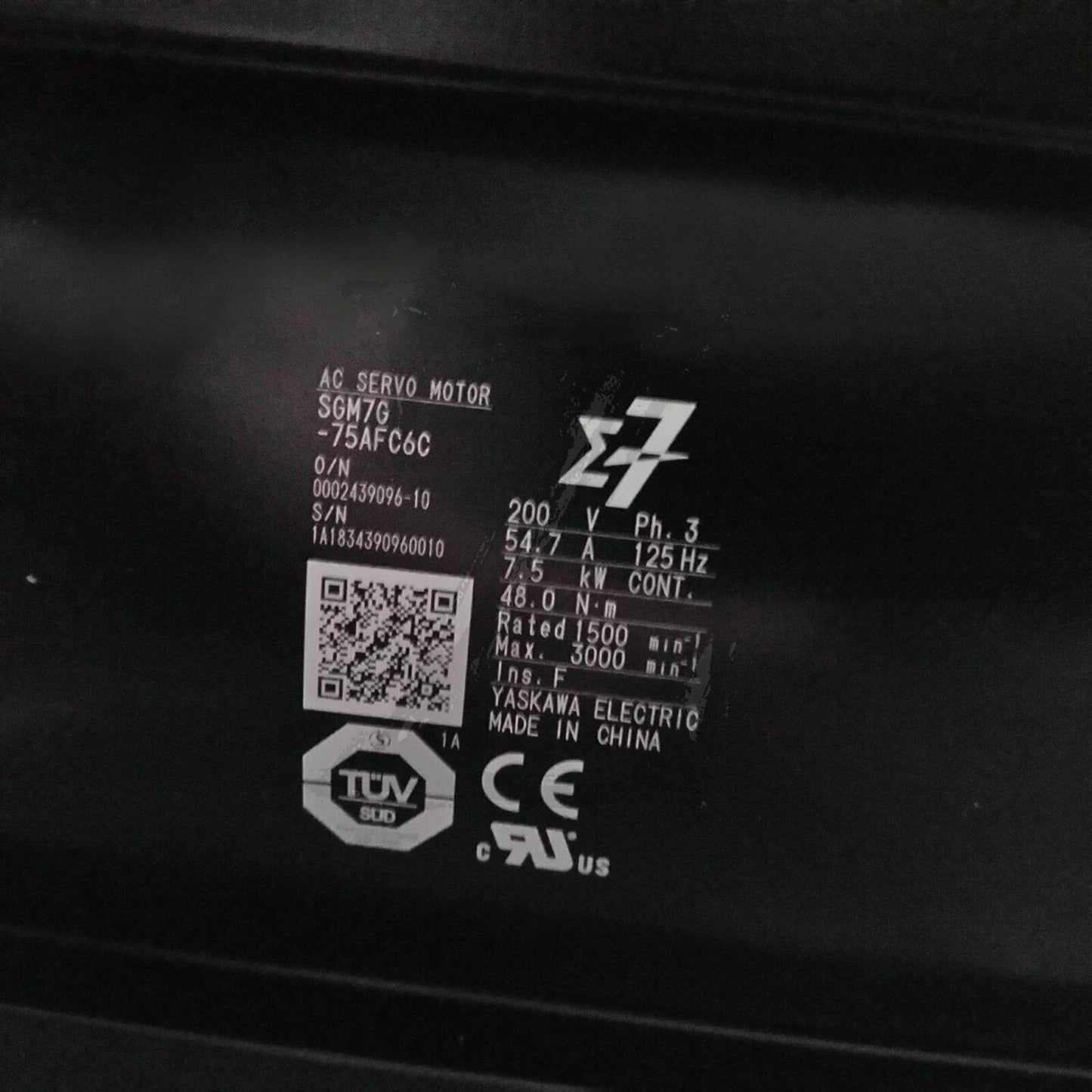 NEW Yaskawa AC servo motor SGM7G-75AFC6C - YASKAWA