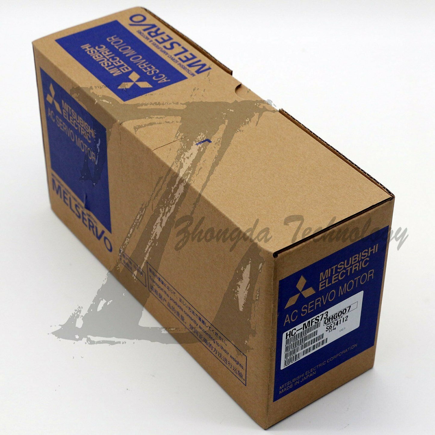 Mitsubishi Servo Motor 0.75 kW 200 V & 400 V 18 A 4500 rpm 2.4 Nm HC-MFS73 - MITSUBISHI