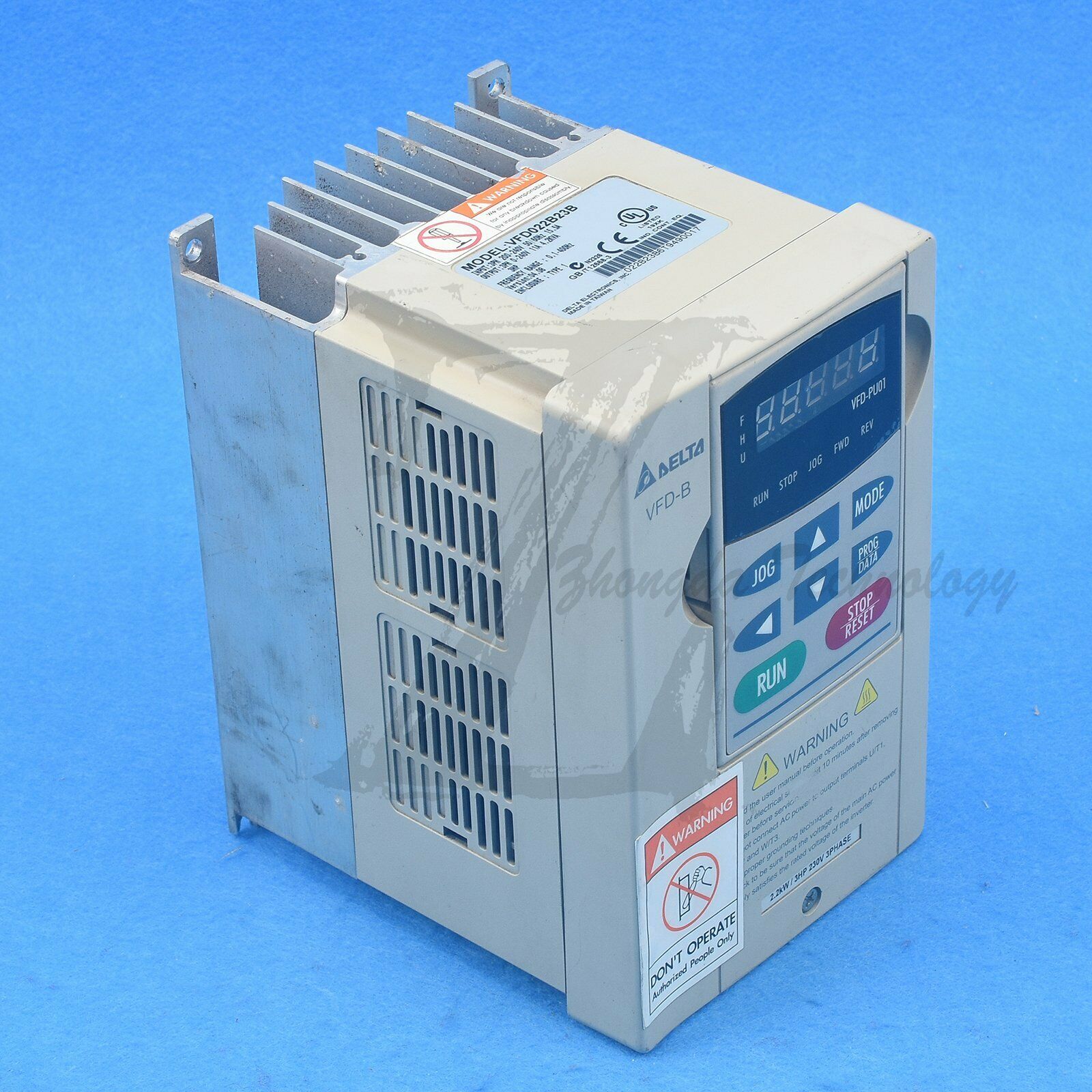 Used Delta VFD022B23B Inverter 2.2KW /220V Tested It In Good Condition - DELTA