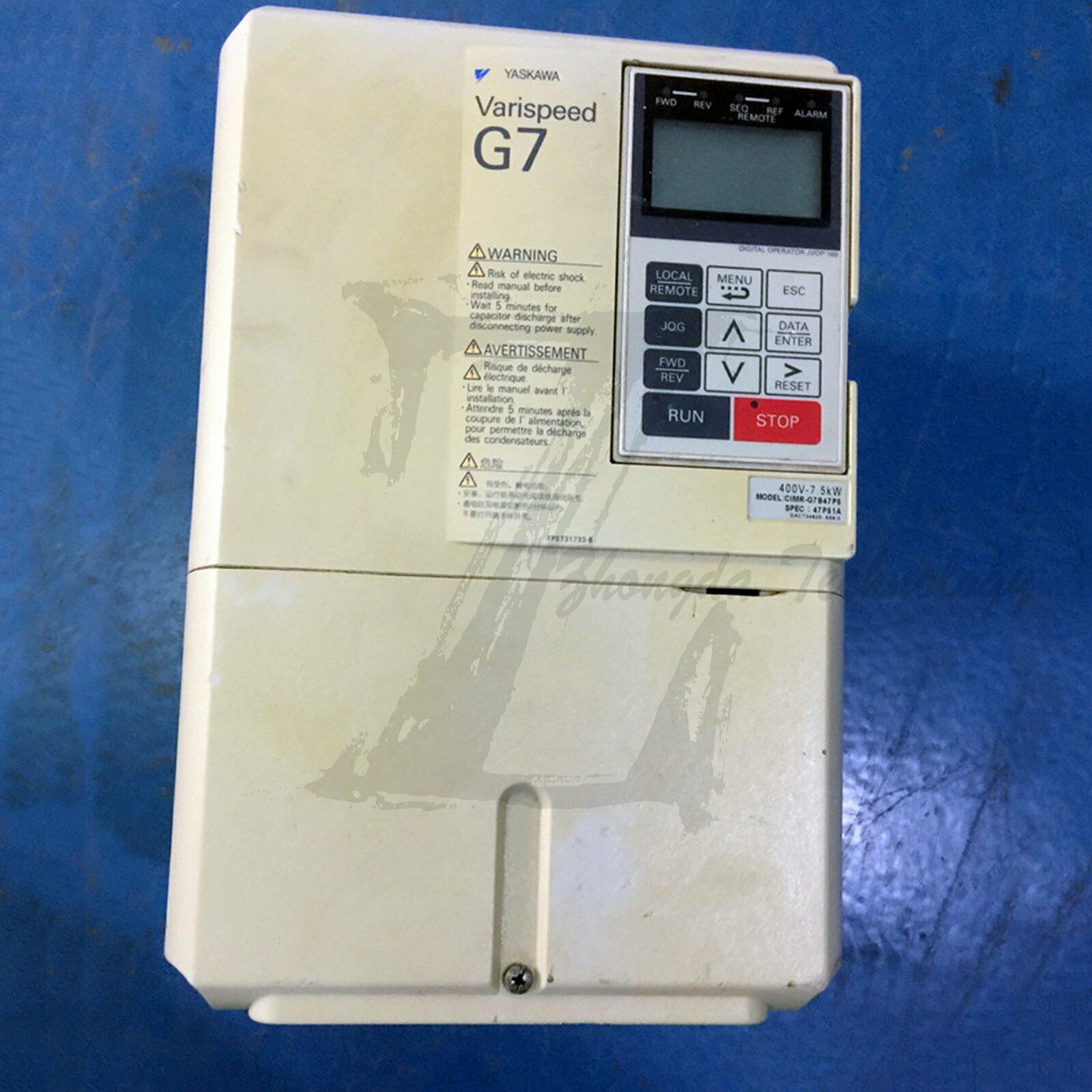 Used Yaskawa CIMR-G7B47P5 7.5KW 380V Tested In Good Condition