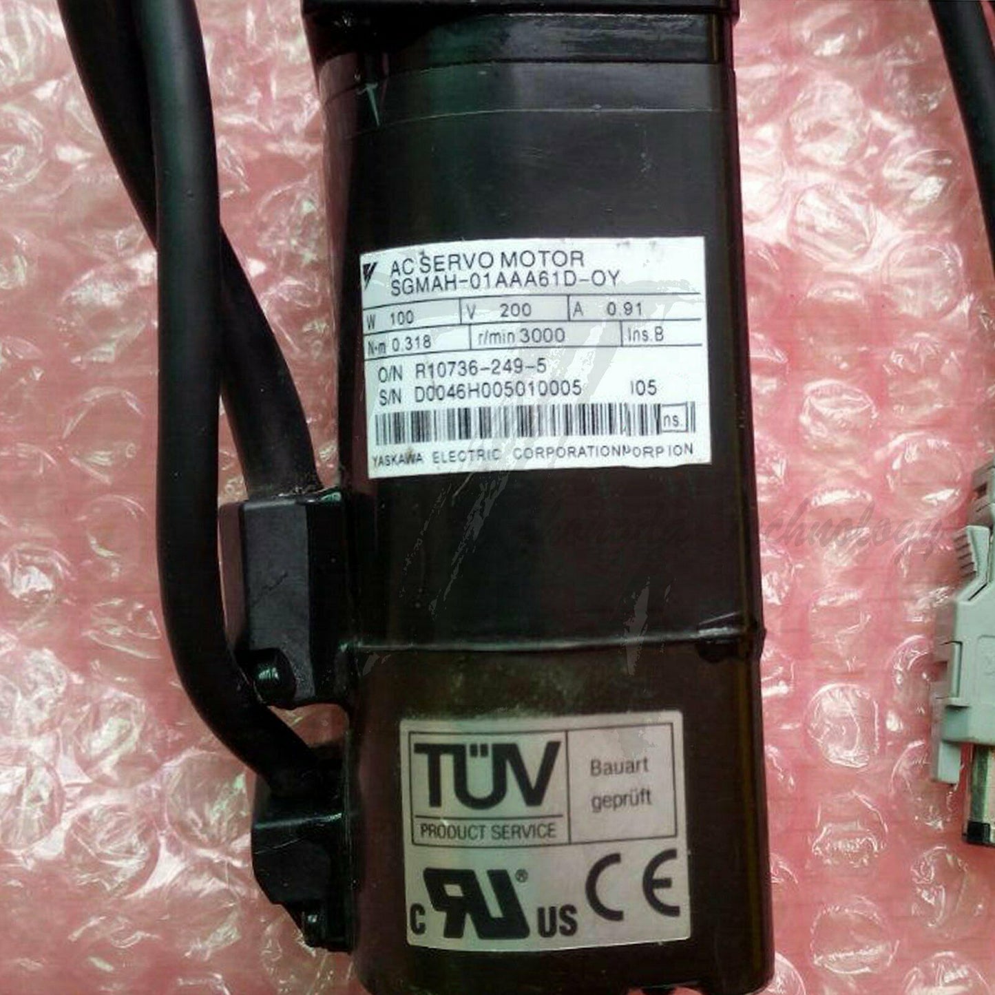 Used Yaskawa 100W Servo Motor SGMAH-01AAA61D-OY good test, - YASKAWA