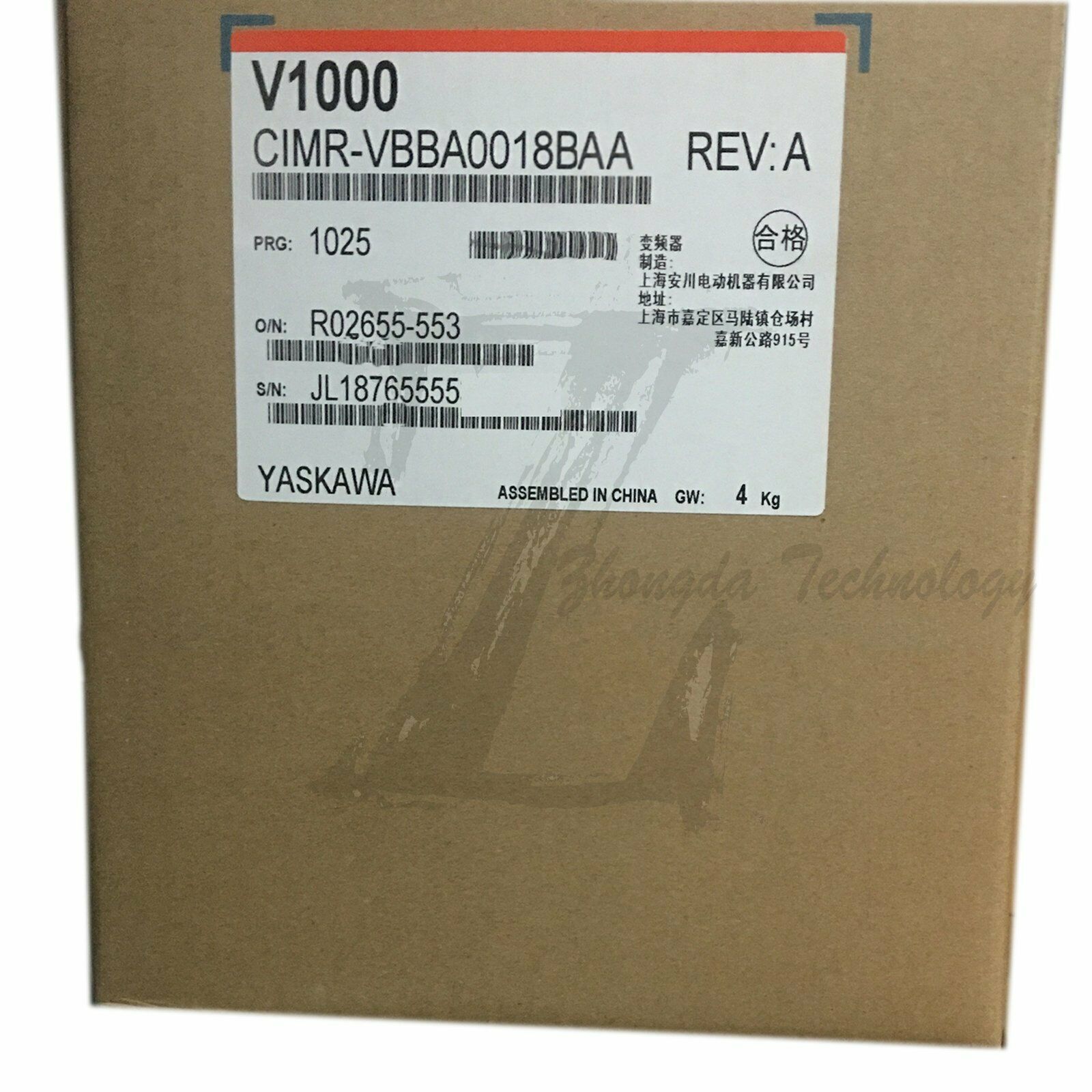 New Yaskawa inverter CIMR-VBBA0018BAA v1000 3kw single phase 220v - YASKAWA