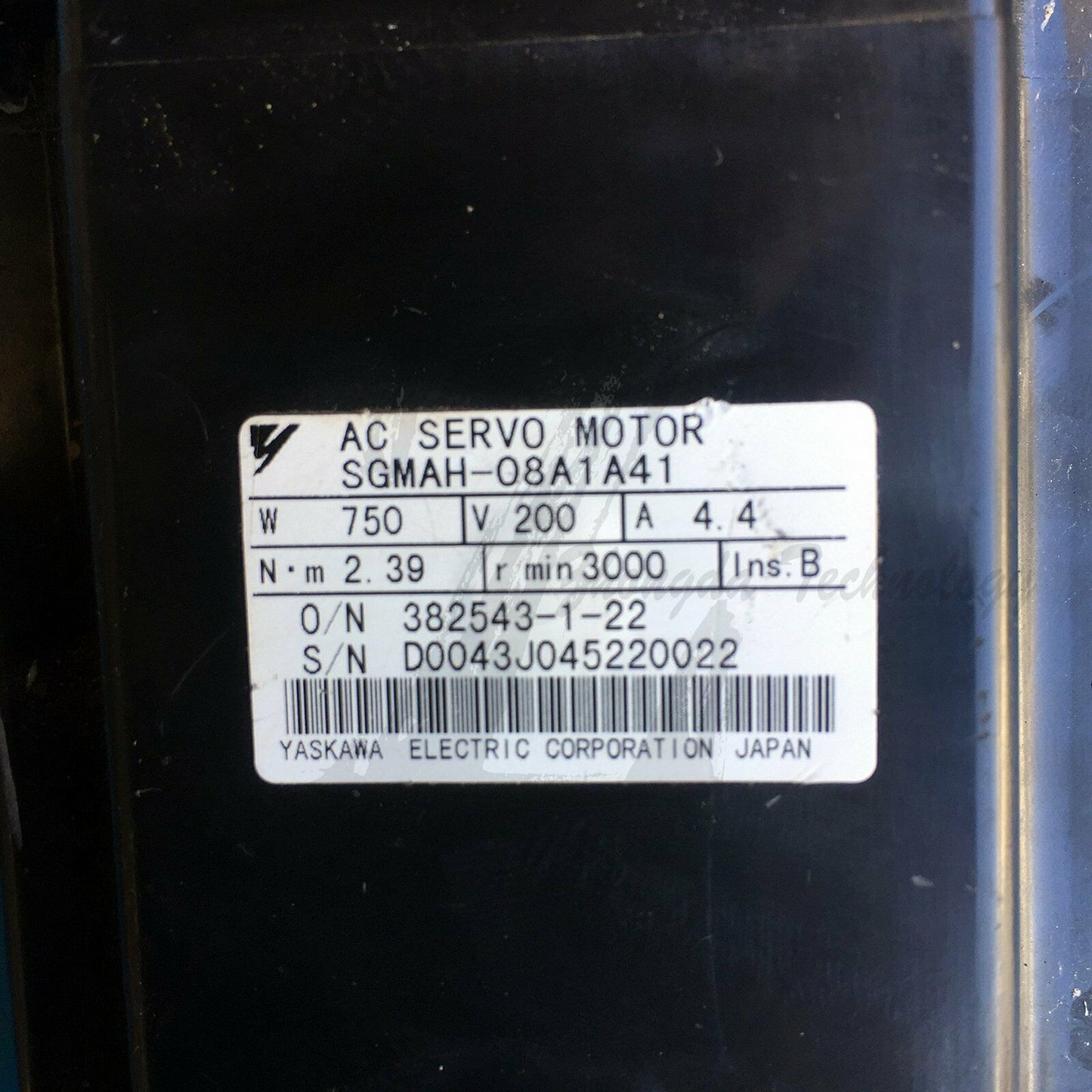 Used Yaskawa SGMAH-08A1A41/21 Tested In Good Condition - YASKAWA